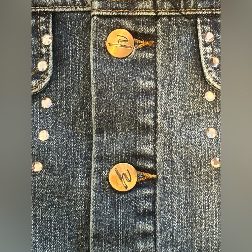Hottie Rhinestone Denim Jacket | Size S - Picture 7 of 7